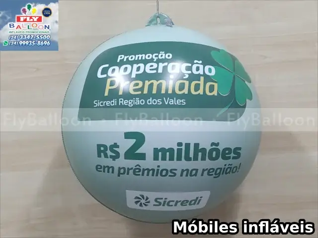 Móbile inflável promocional Sicredi Região dos Vales