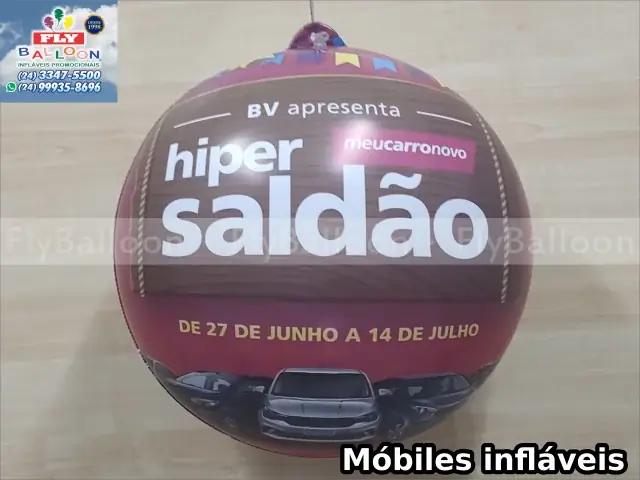 Mobiles infláveis promocionais Hiper Saldão MeuCarroNovo
