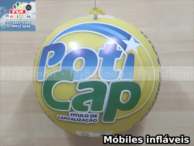 Móbiles infláveis promocionais Poticap Título de Capitalização